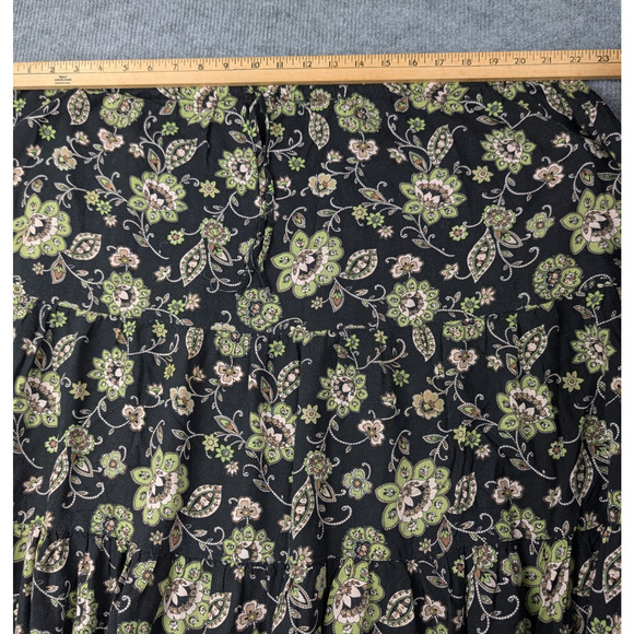 Vintage White Stag Midi Skirt Womens 2X Paisley Floral Cottage Flowy Whimsical - Picture 4 of 5